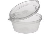 PL Round Sauce Container 2oz (35ml) with Hinged Lid 1000 pieces. (PE2)